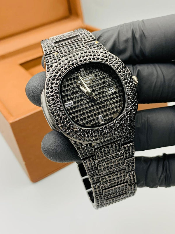 BLACK ICED OUT PP WATCH
